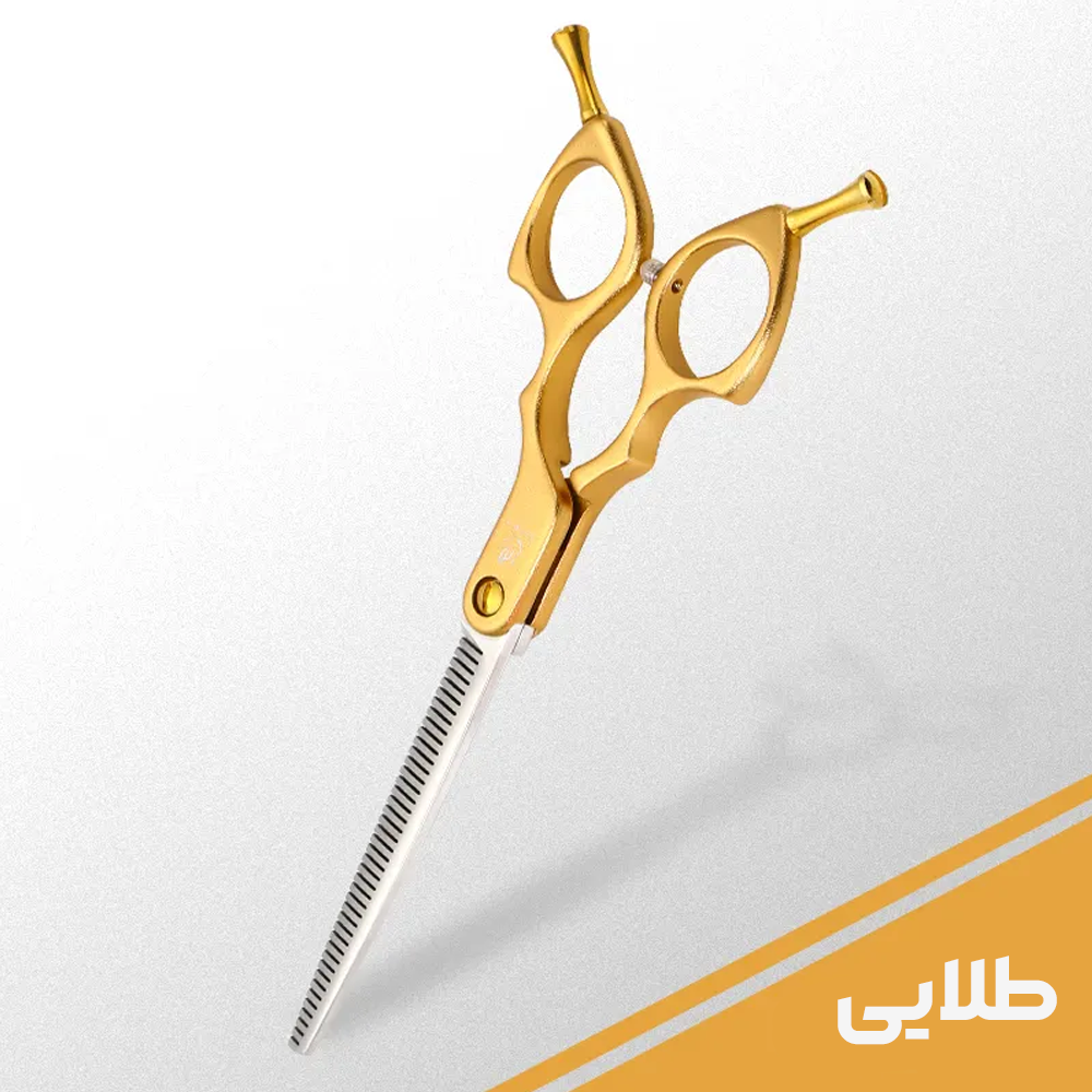 قیچی پیتاژ  6.5 اینچی دسته رنگی فنیس